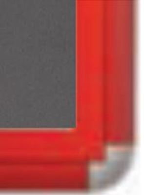Vitrinas Interior 610x610mm Feltro Gris Gallery Extra Rojo