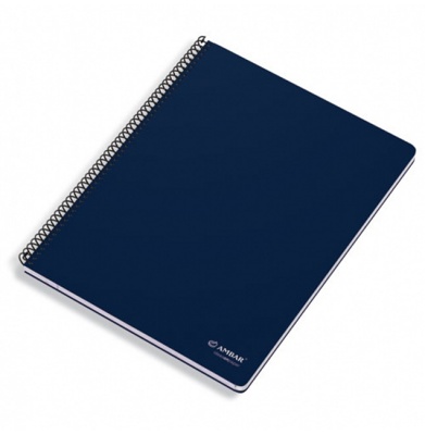 Cuaderno Espiral A4 Líneas 80 Hojas Azul Ambar