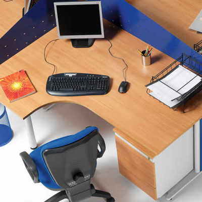Mesas de Oficina 1600x1200x750mm Star Compacto