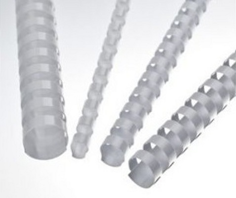 Canutillos de Plástico 16mm Blanco 130 Hojas / 100u