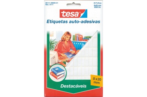 Etiquetas Autoadhesivas Removible 8x20mm Tesa