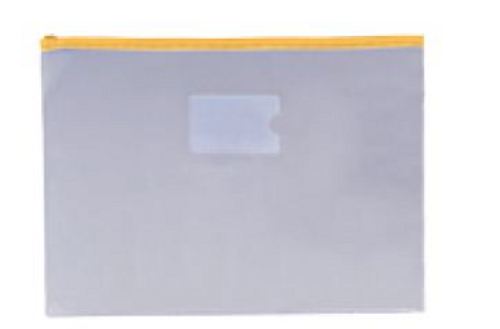 Bolsa Plástica A4 En Pvc Transparente Amarillo