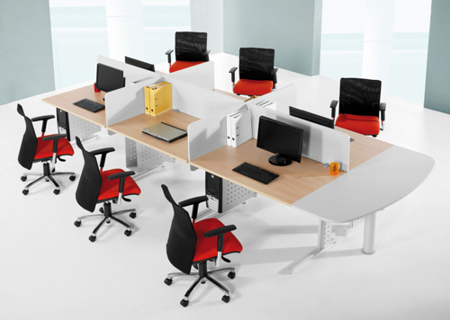 Mesas de Oficina 6 Puesto de Trabajo 1600X650X740mm C/ Cajones ( Open Space )