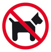 Etiquetas de Señalización Prohibido Animales 114x114 mm Apli