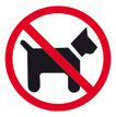 Etiquetas de Señalización Prohibido Perros 114x114 mm Apli