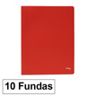Carpeta Fundas Plus A4 Eco 10f Rojo