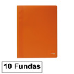 Carpeta Fundas Plus A4 Eco 10f Naranj