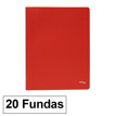 Carpeta Fundas Plus A4 Eco 20f Rojo