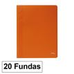 Carpeta Fundas Plus A4 Eco 20f Naranja