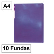 Carpeta Fundas Plus A4 10f Tras.viole