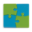 ímanes Puzzle Verde Y Azul 60x60x4mm