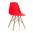 Silla Tower Pp Madera Polipropileno Rojo