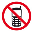 Etiquetas de Señalización Prohibido Teléfono Móvil 114x114 mm Apli