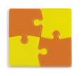 ímanes Puzzle Amarillo Y Naranja 60x60x4mm