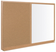 Pizarra Doble Uso Reciclado 60x90cm Corcho / Blanco Marco Madera Executive Earth-it