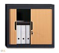 Armarios Puertas Persiana 800x800x420mm - Negro / Haya