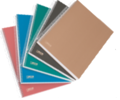 Cuaderno de Tapa Durado  a Cuadros Surtido 120fls/70grs Kraft Colours