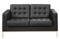 Sofas para Oficina Negro 2 Plazas Flor