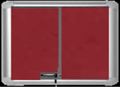 Vitrinas Interior 1010x695mm Feltro Mastervision Rojo