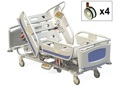 Camas Hospitalarias Matrix T40 2185x958x380mm C/ Comando Suspenso e Pie, 5º Rueda e Alarma