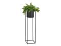 Macetero Metal Negro 25,5X25,5X100CM