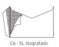 Sobres C6 - 5L 114x162 mm Litografiado 80Gr