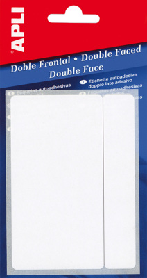 Etiquetas Autoadhesivas 25x40 mm Doble Cara Frontal Apli