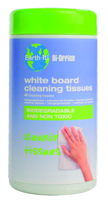 Toallitas de Limpieza 100 Hojas para Pizarras Blancos Earth-it