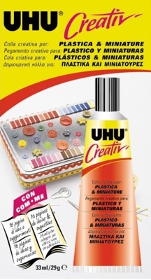 Tubo Pegamento33ml Uhu Creativ Rojo