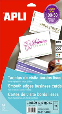 Tarjetas de Visita Apli Profesional de 200 G 89x51 mm