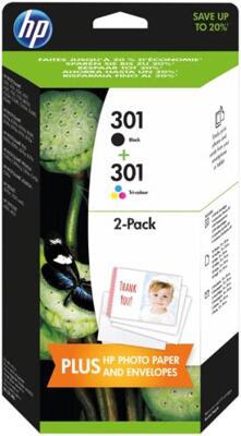 Cartuchos de Tinta HP Pack 2 Negro Y Color J3M81A - (301)