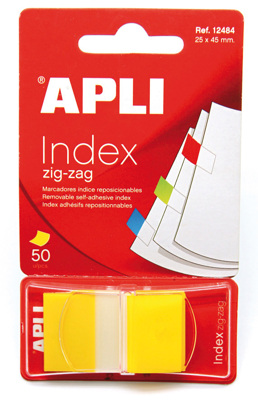 Notas Reposicionables Index En Z-notes Amarillo 25x45mm Apli