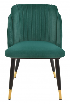 Silla GLAMOUR de Metal y Tapizado Velvet Verde