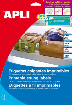 Etiquetas para Colgar Imprimible Apli 22x35mm 10 Hojas