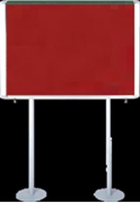 Vitrinas Exterior 978x973mm Feltro Resistente às Intempéries e Montada em Postes Rojo
