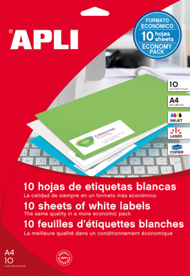 Etiquetas Autoadhesivas 105x37 mm 10 Hojas Apli