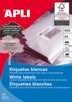 Etiquetas Autoadhesivas 64.6x33.8mm 500 Hojas Apli