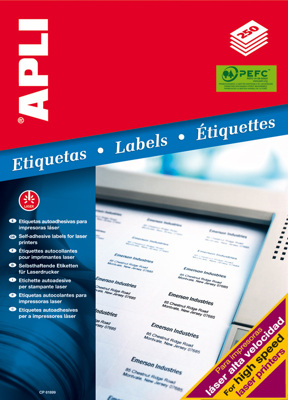 Etiquetas Autoadhesivas 105x37mm 250 Hojas Apli