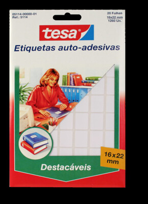 Etiquetas Autoadhesivas Removible 16x22mm Tesa