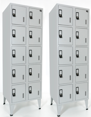 Pack 2 Taquillas Metálicas Dobles 10 Puertas 1900x600x500 mm Estándar