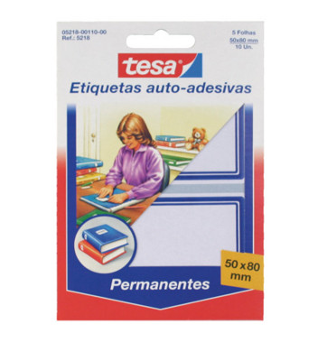 Etiquetas Autoadhesivas 50x80mm Tesa Con Borde Azul