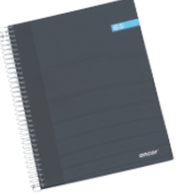  Cuaderno Espiral A4  a Cuadros 80fls/70grs Azul Clássico Classic Stripes
