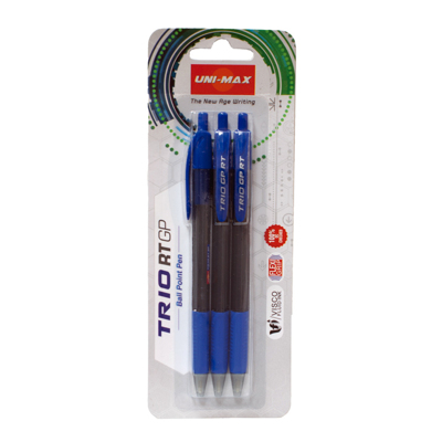 Boligrafo Unimax Trio Rt Azul /Bl.3ud