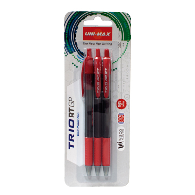 Boligrafo Unimax Trio Rt Rojo /Bl.3ud