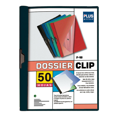 Dossier Plus A4 Pinza F-18 50h Negro