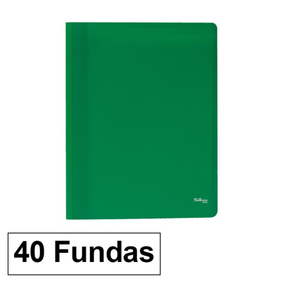 Carpeta Fundas Plus A4 Eco 40f Verde