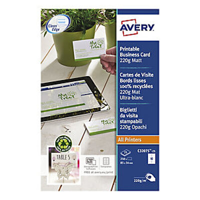 Cartões de Visita 85x54mm  Avery