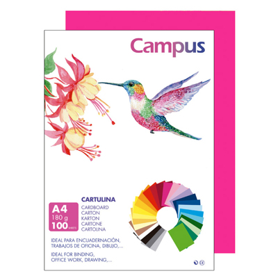 Cartulina Campus A4 180g Fucsia