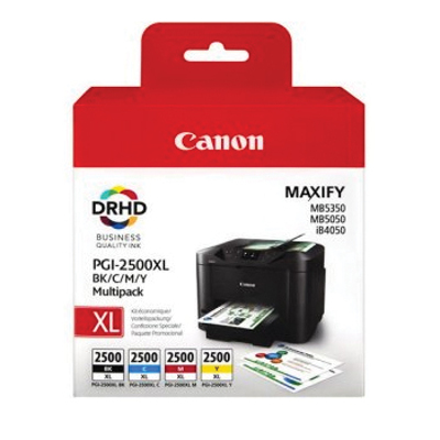 Cartuchos de Tinta Canon Alta Capacidade Pack 4 Cores PGI2500XLBKCMY