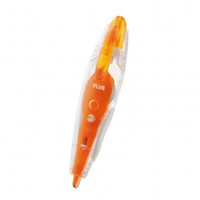 Corrector de cinta PLUS Pen style Naranja